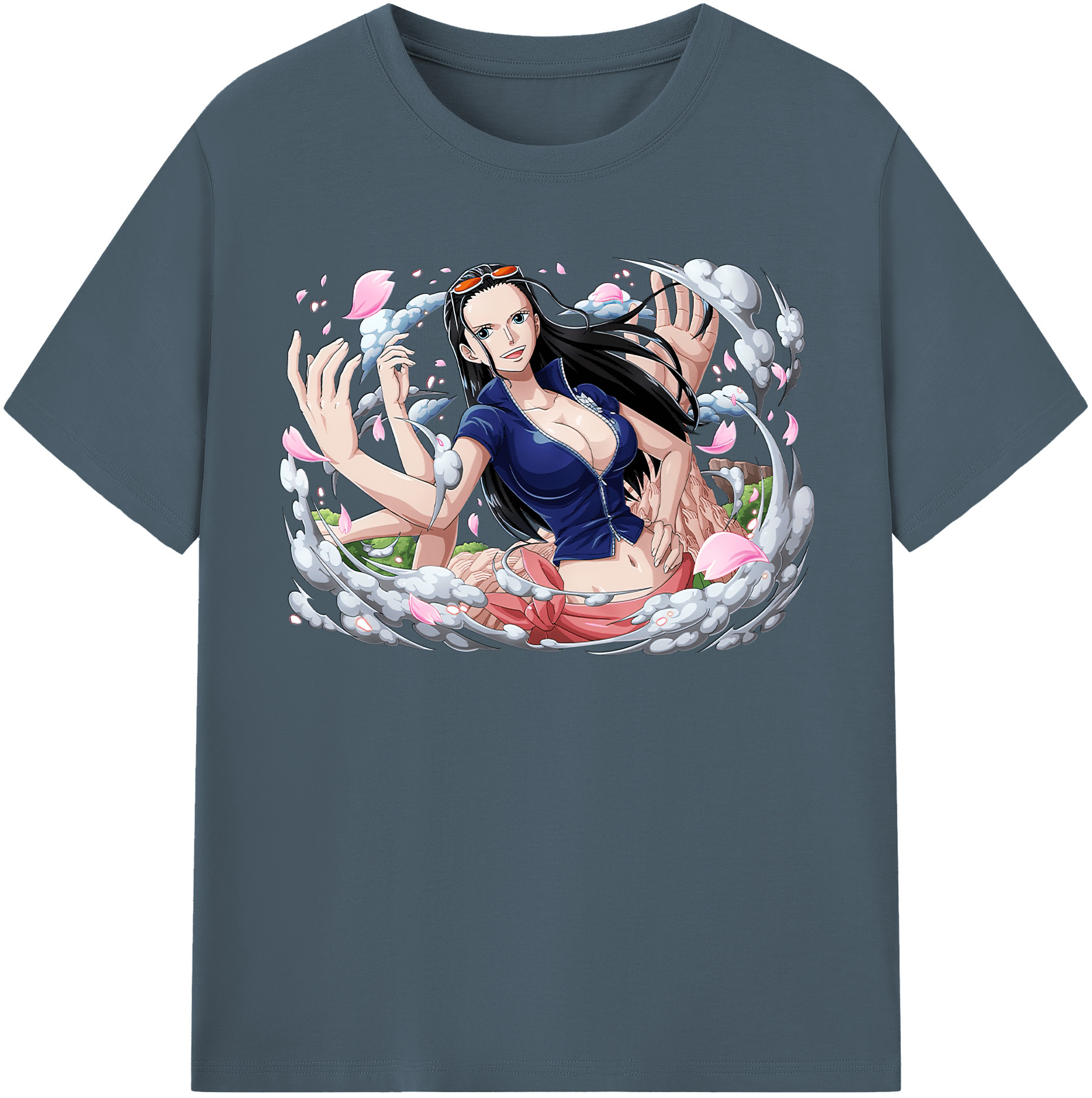 ワンピース ニコ・ロビン ONE PIECE Nico Robin 綿100％半袖Tシャツ（フロントプリント）